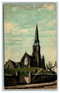 Vintage 1918 Postcard Emanuel Church Washington & Water St. Cumberland Maryland