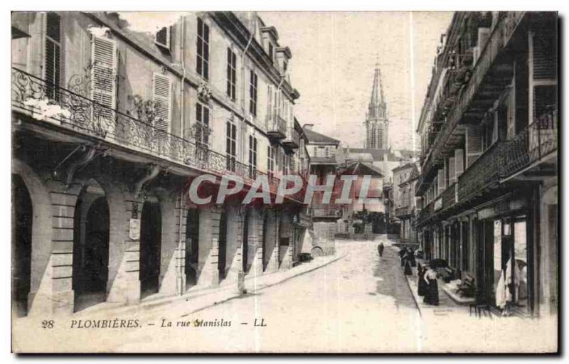 Old Postcard Plombieres Stanislas Street