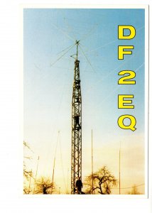 Radio Tower, DF2EQ Amature Radio QSL Card