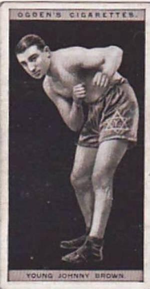 Ogdens Vintage Cigarette Card Pugilists In Action 1928 No 9 Young Johnny Brown