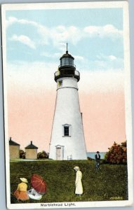 postcard Ohio - Marblehead Light  lighthouse
