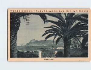 Postcard Weltreise, Hamburg-Amerika Linie, Gibraltar, British Overseas Territory