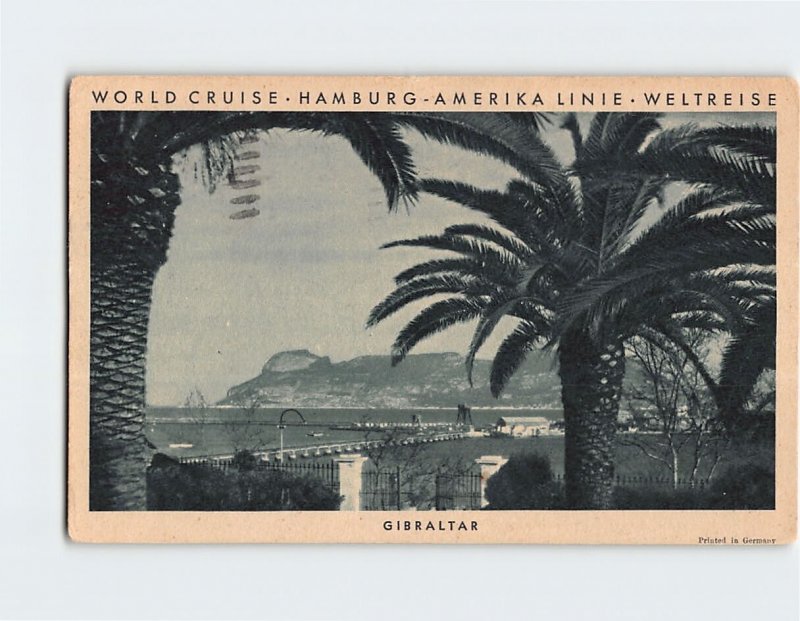 Postcard Weltreise, Hamburg-Amerika Linie, Gibraltar, British Overseas Territory