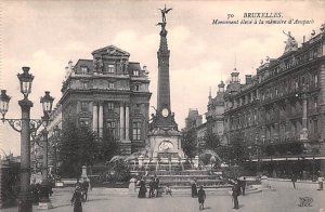 Monument eleve a la memoire d'Anspach Bruxelles Belgium Unused 