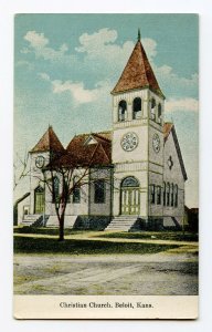 Postcard Christian Church Beloit Kans. Kansas Standard View Card 