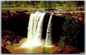 Vtg Gadsden Alabama AL Noccalula Falls Black Creek Waterfall 1950s View Postcard