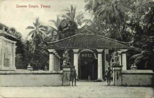 malay malaysia, PENANG, Siamese Temple (1910s) Postcard