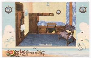 Marine Room Interior YMCA Hotel Chicago Illinois 1940s linen postcard