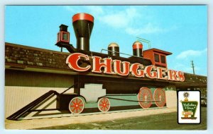 NASHVILLE, TN ~ Roadside CHUGGERS LOUNGE Train - Holiday Inn  1960-70s Postcard