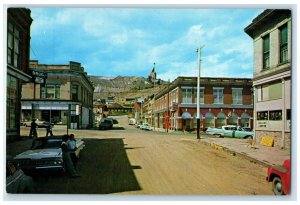 c1960 Business Section Classic Cars Buildings Victor Colorado Unposted Postcard