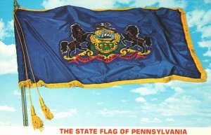 USA The State Flag Of Pennsylvania Chrome Postcard 04.04