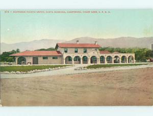 Unused Divided-Back SOUTHERN PACIFIC TRAIN DEPOT Santa Barbara CA t5489@