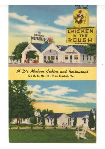 VA - New Market. MD's Modern Cabins, Restaurant & Gas Station ca 1950
