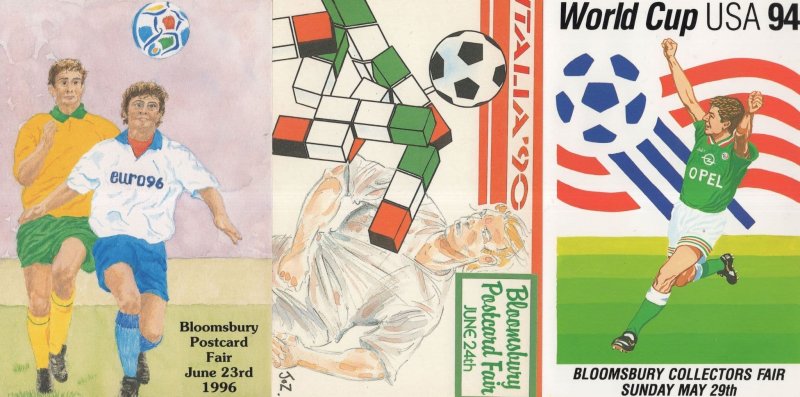 World Cup 1990 1994 3x Advertising Football Postcard s