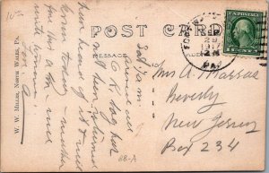 RPPC Postcard Old Log House Fort Washington PA 1917