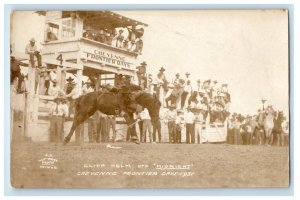 1931 Clifp Helm Off Midnight Frontier Days Rodeo Cheyenne WY RPPC Photo Postcard 