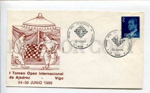 421977 SPAIN 1980 year CHESS tournament Vigo COVER