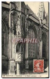 Postcard Old St. Lo Cathedral The Chair Exlerieure