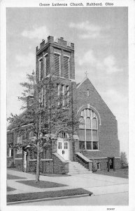 G28/ Hubbard Ohio Postcard c1940s Grace Lutheran Church