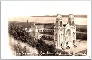 The Basilica Ste Anne de Beaupre Quebec Canada Real Photo RPPC Postcard