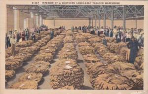 Interior Of A Southern Loose-Leaf Tobacco Warehouse 1942