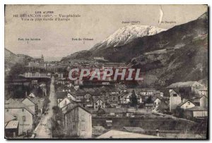 Old Postcard The Alps Briancon Vue Generale City the highest in Europe