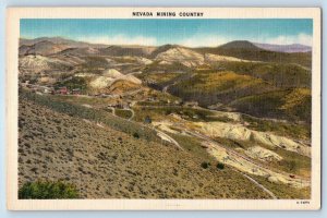 Winnemucca Nevada NV Postcard View Of Nevada Mining Country 1947 Posted Vintage