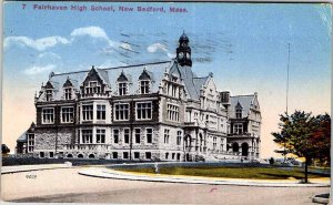 Postcard SCHOOL SCENE New Bedford Massachusetts MA AN0550