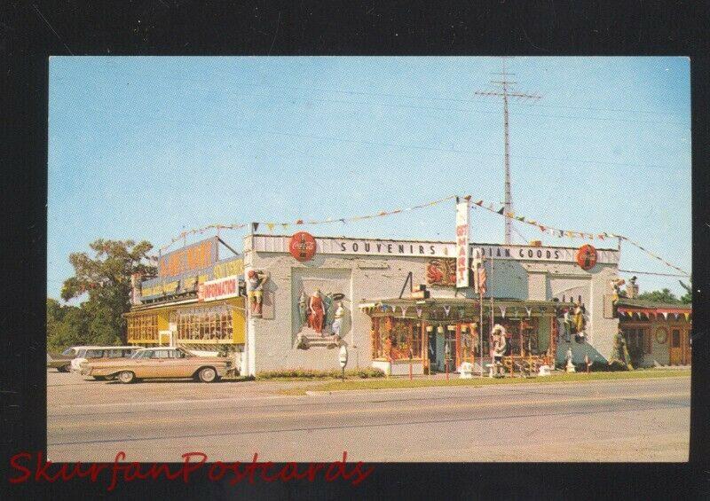 LAKE DELTON WISCONSIN DELLS WISCONSIN ROADSIDE STORE ADVERTISING POSTCARD