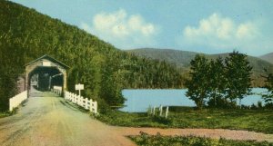 Postcard  View of Covered Bridge at Grand E'Tang Lake in Grenada.    Q8