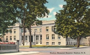 Vintage Postcard Nashua Memorial Hospital Nashua New Hampshire F. P. Trow News