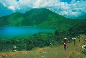 Indonesia Bali The Batur Lake is Now Accessible Vintage Postcard BS.08