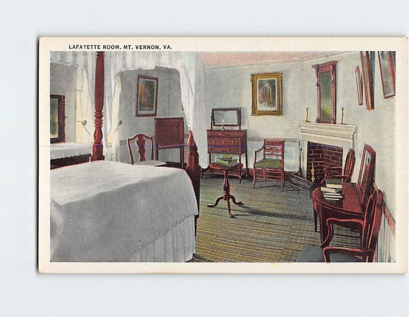 Postcard Lafayette Room, Mount Vernon, Virginia