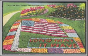 Rhode Island Providence 1948 Floral Flag Roger William Park - [RI-017]