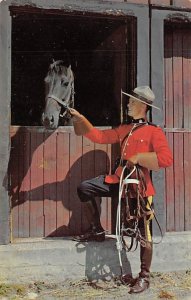 Royal Canadian Mounted Police with their trained dog Occupation, Policeman Un...