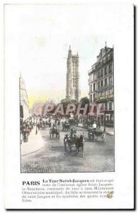 Paris - 4 - The Tour Saint Jacques - Old Postcard