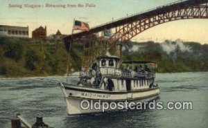 Seeing Niagara Falls On The Maid Of The Mist, New York, NY USA Steam Ship 191...