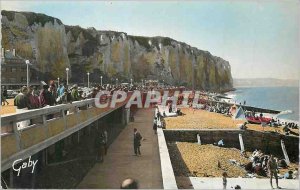 Modern Postcard Dieppe (Seine Ms.) The Beach and Cliffs