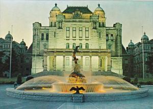 Canada Victoria Parliament Buildings and Centennial Fountain