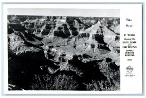 c1940's Grand Canyon El Tovar Isis Temple Arizone AZ RPPC Photo Postcard