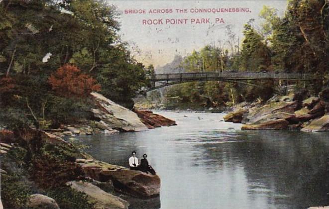 Pennsylvania Rocky Point Park Bridge Across The Connoquenessing 1910