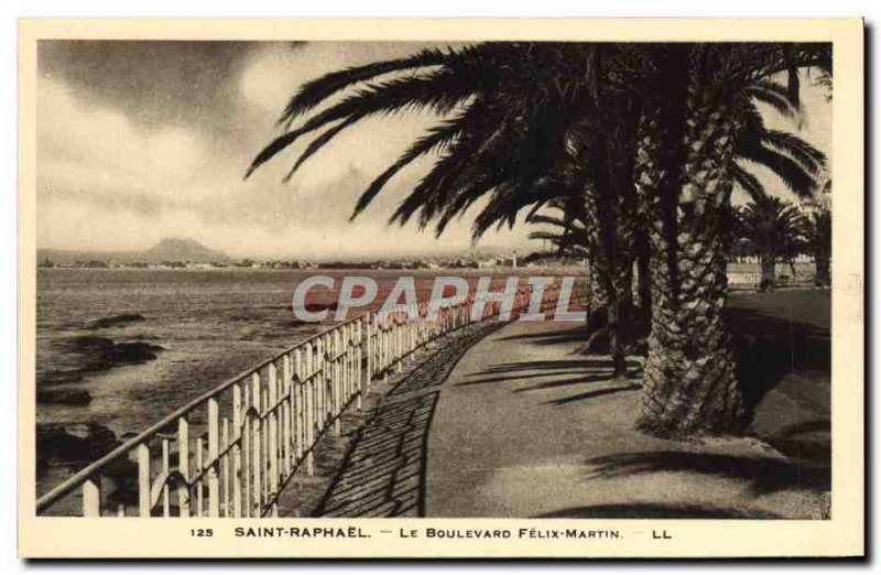 Old Postcard Saint Raphael Boulevard Felix Martin