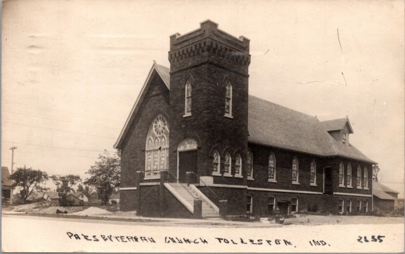 1915 Real Photo Postcard Presbyterian Church in Tolleston, Indiana