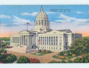 Unused Linen CAPITOL BUILDING Jefferson City Missouri MO p0899