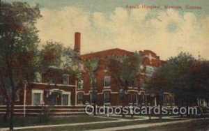 Axtell Hospital, Newton, Kansas, USA Hospital 1916 small creases top right co...
