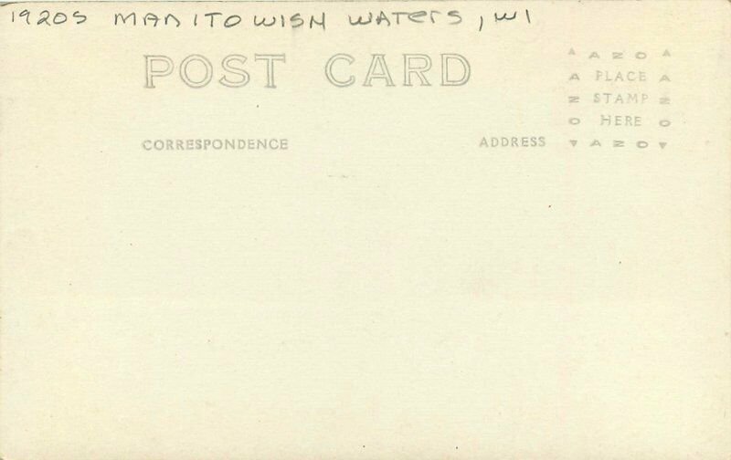 Birchwood Lodge Bungalow 1920s Manitowish Waters Wisconsin RPPC Postcard 20-3082