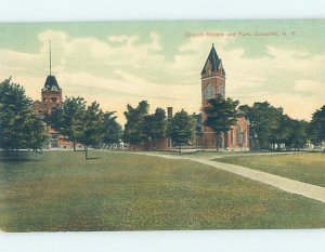 Divided-back CHURCH SCENE Dansville - Near Bath & Hornell & Geneseo NY AD1313