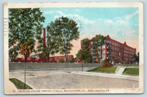 Postcard PA Marcus Hook American Viscose Company Mills Factory Chester c1925 J20