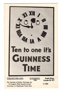 Ten to One It's Guinness Time, Beer Advertising, Clock with Face