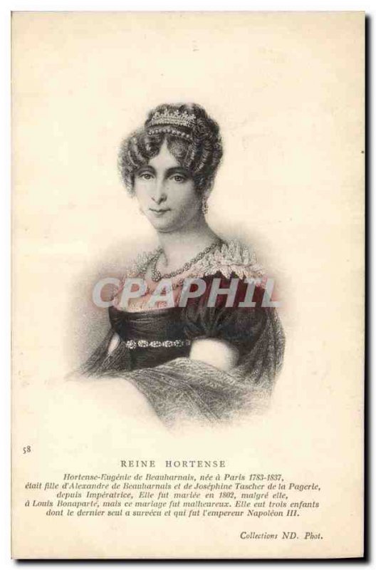 Old Postcard Queen Hortense